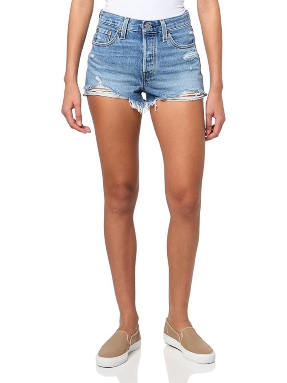 Women's Size 32 Levi's 501 Original Denim Shorts in Blow Big Horns